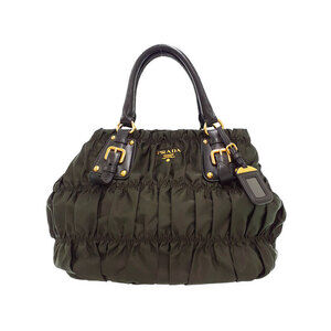 Prada Tessuto Gaufre Satchel gathered handbag Shoulder Bag